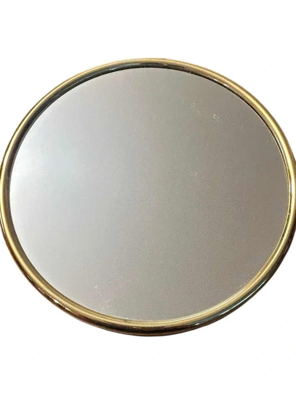 Vintage Vanity Makeup Mirror double-sided standing table mirror in gold metal